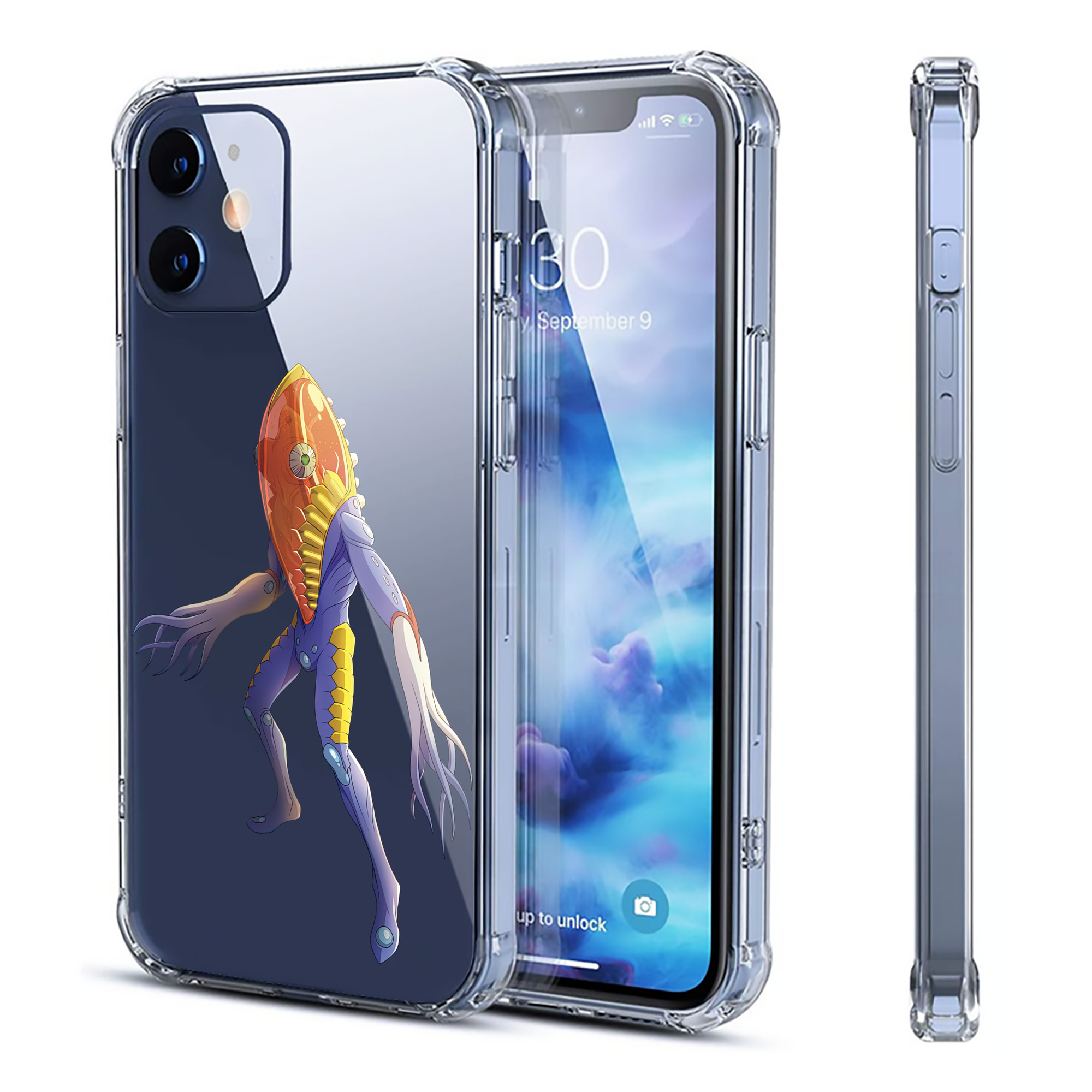 （画像用） ウルトラマン Ultraman 【iPhone 12シリーズ対応】透明スマホケース（クリアソフトケース）